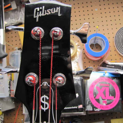 Gibson Les Paul Money Bass 2007 - Trans Blue over AAA - Pro Mild Headstock Repair image 6