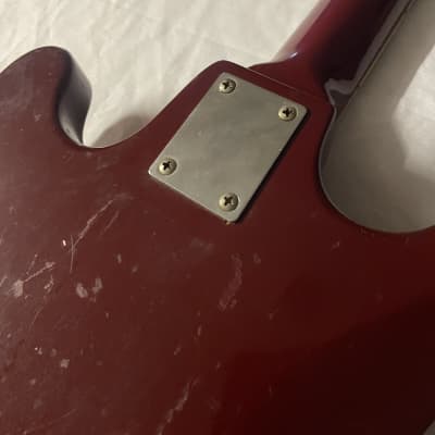 Teisco WG-4L Electric Guitar MIJ Japan W/ Chip Board Case Vintage 1960s Red image 15