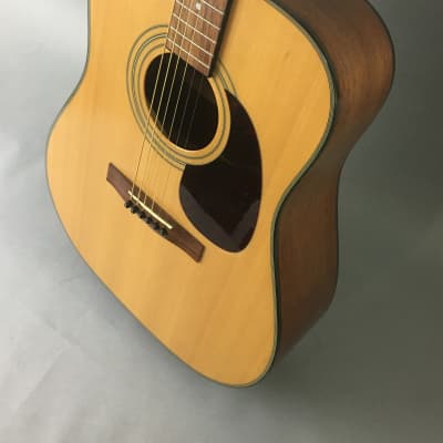 Vintage Fender Dreadnought Acoustic Guitar Spruce Top 1990s Natural Satin Players Campfire Guitar image 4