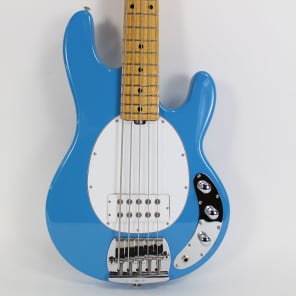 Music Man Sting Ray 5-String Electric Bass Guitar in Diego Blue Finish image 3