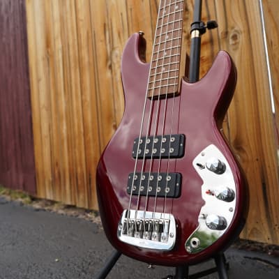 G&L USA Series 750 CLF Research L-2500 Ruby Red Metallic 5-String Bass w/ Black Tolex Case NOS image 5