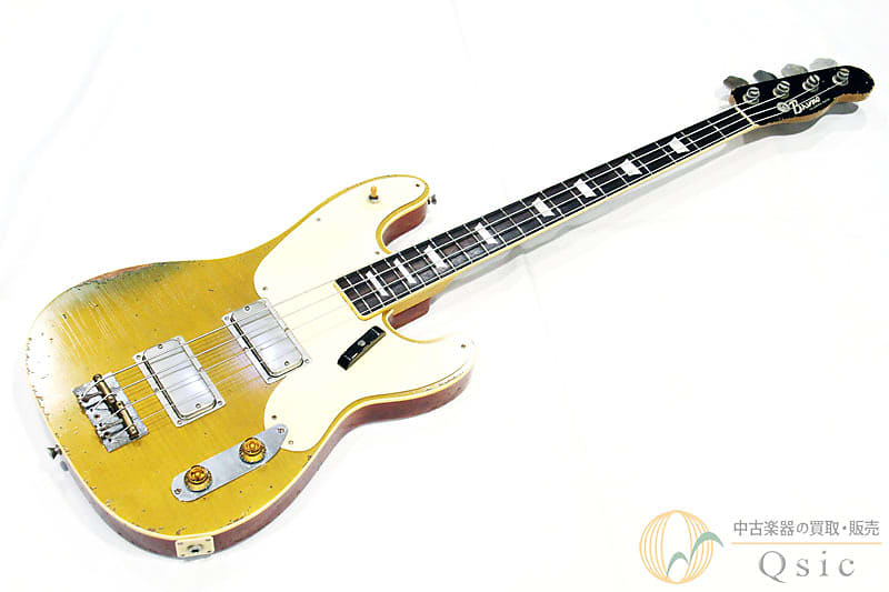 ベース Bruno guitars Telebird Bruno Guitars / TELEBIRD BASS FL Brass Powder Gold【Test