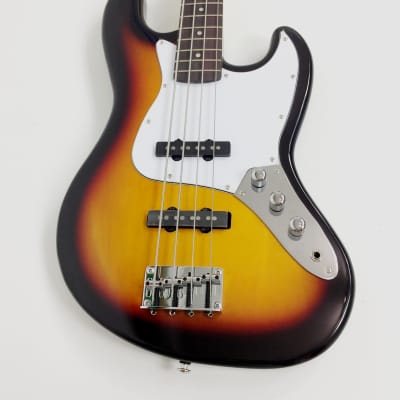 Haze SBG387BS 4-String Electric Bass Guitar, Sunburst + Free Bag, Tuner, Strap, 3 Picks image 4