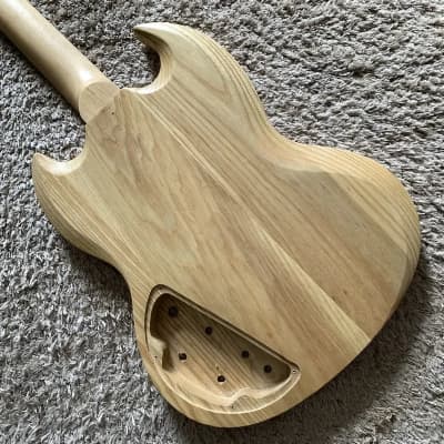 Tiger Maple Top SG Style Guitar Body with Maple Neck, | Reverb