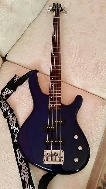 Cort Action Bass in Dark Blue with Backpack Soft Case Gig Bag image 1