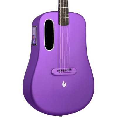 Lava Music ME 4 Carbon Fiber 38” Acoustic Electric Guitar - Purple image 1