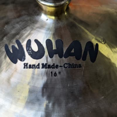 Near New Wuhan Cymbal Set -16" Thin Crash Cymbal & 16" China Cymbal - Look & Sound Excellent! image 8
