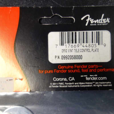 Fender Vintage Telecaster Control Plate, 2-Hole (Chrome) image 2