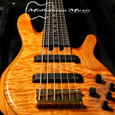 Yamaha John Patitucci TRB Signature Bass Guitar - Amber Gloss Finish - 6-String Bass image 8