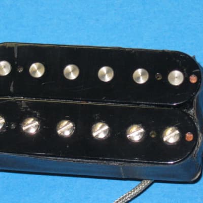 used Gibson 498T Hot Alnico Bridge Humbucker Pickup BLACK +springs,screws,black ring, SOLDER CONNECT image 2