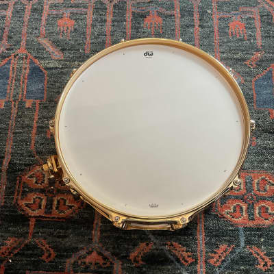 DW DRVN6514SPG 6.5X14 inch Brass Polished Snare Drum image 4