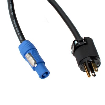 Elite Core PC12 Hand-Built 12 AWG Power Cable - 15 ft / Edison Male / PowerCON A (Blue) image 2