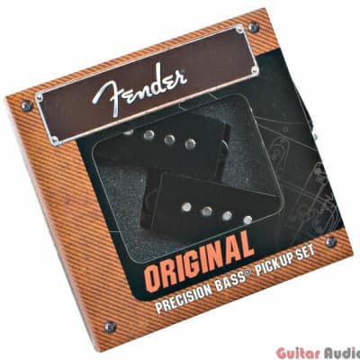 Genuine Fender Precision P-Bass Original Pickups Set Kit - BLACK - 099-2046-000 imagen 3
