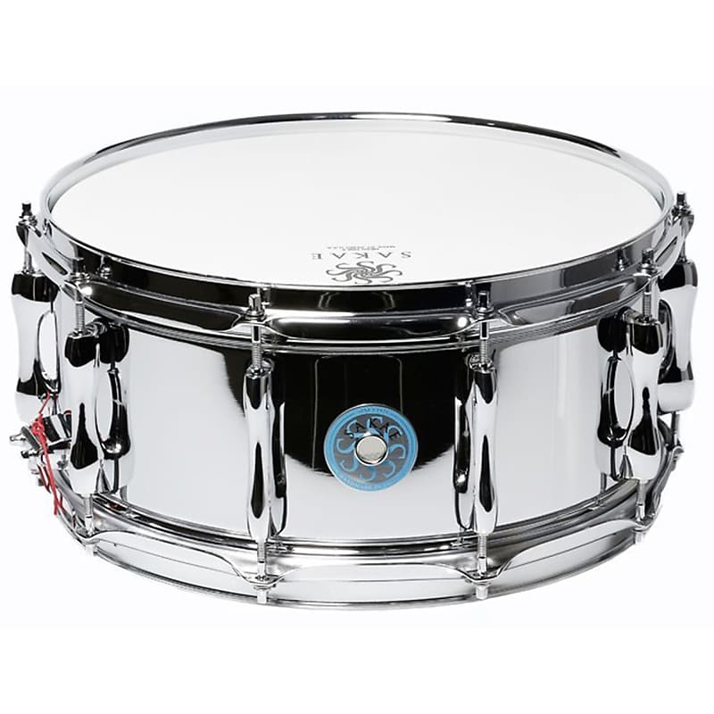 Sakae SDM1465AL 14x6.5" Polished Aluminum Snare Drum image 1