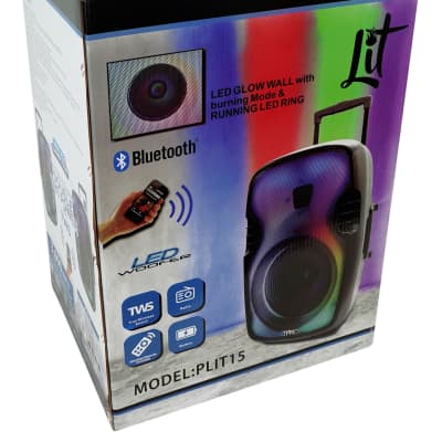 Technical Pro PLIT15 Portable 15" Bluetooth Party Speaker w/LED+Stand+Microphone image 8