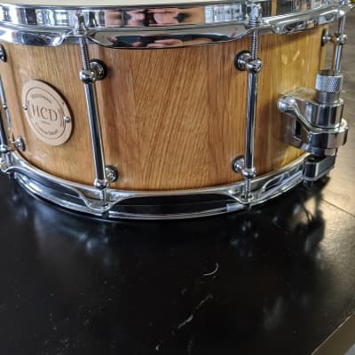 Holloman Custom Drums 6.5" x 14" White Oak Snare  Semi Gloss image 2