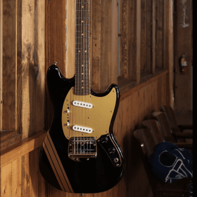 Fender Custom Shop '64 Mustang, NOS Black w/ Fire Mist Gold Racing Stripe image 9