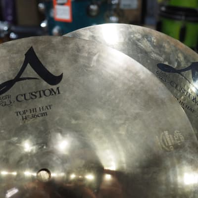 Zildjian 14" A Custom Hi-Hat Cymbals NOS / Authorized Dealer / Free Shipping image 2
