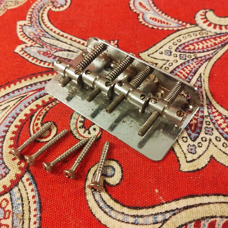 Vintage 1973 Fender Bass Bridge Jazz Precision W Reverb 8846