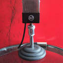 Vintage 1950's RCA 74-B Junior Velocity ribbon microphone with period stand