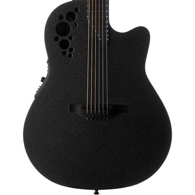 Ovation Elite TX Super Shallow Acoustic Electric Guitar - Black for sale
