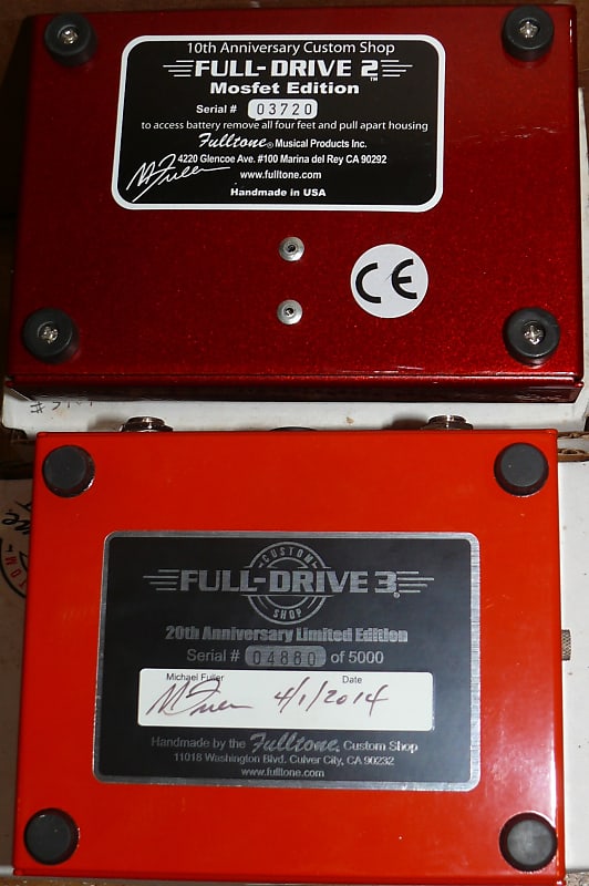Fulltone 10th Anniversary Full-Drive 2 & 20th Anniversary