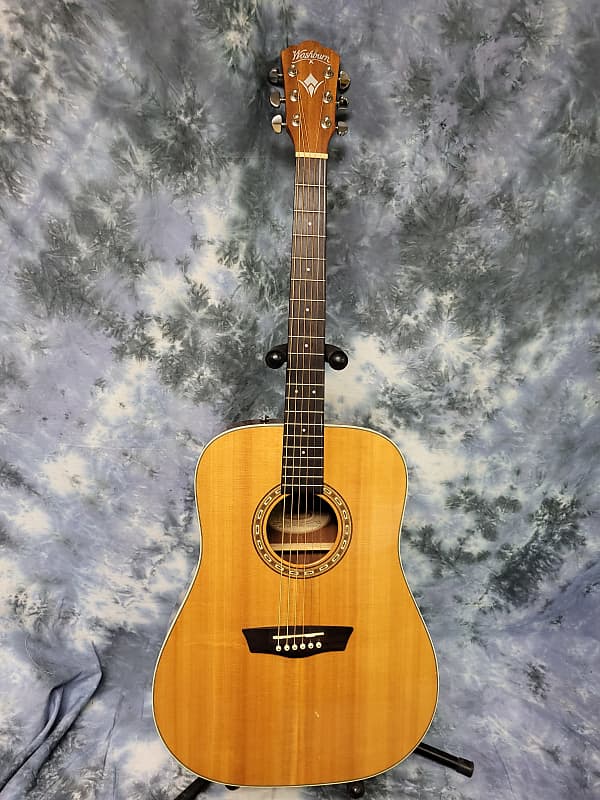 2012 Washburn WD7S Acoustic Electric Dreadnought Solid Spruce Top Pro Setup New Strings Soft Side Hard Case image 1