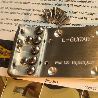 L-GUITAR Claw Lock Resonator Tremolo Bridge tone and tunning improvement image 8