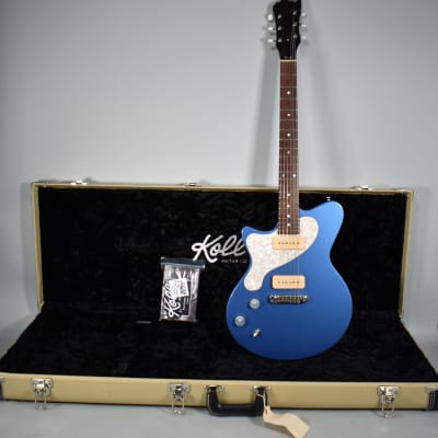 Koll Junior Glide Special Lake Placid Blue Left-Handed Electric Guitar w/OHSC for sale