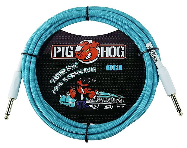 Pig Hog PCH10DB 1/4" TS Straight Instrument Cable - 10' image 1