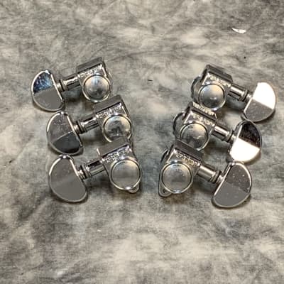 Grover 3 x 3 Tuners  Chrome Vintage image 2