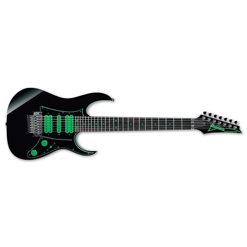 Ibanez Premium UV70P Black Green BK Steve Vai 7-String Electric Guitar + Case JEM/UV - BRAND NEW image 1