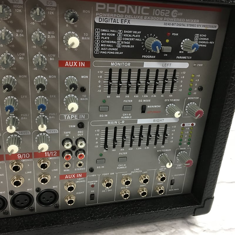 Phonic 1062 PowerPod Plus Deluxe Powered Mixer