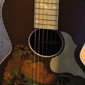 1920s Stromberg-Voisinet (Kay) Hawaiian Themed Parlor Guitar - Very Cool! image 10