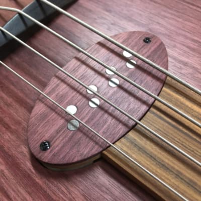 Letts Woden short scale 4 string bass Purpleheart  Walnut Santos Rosewood handcrafted in the UK 2023 imagen 9