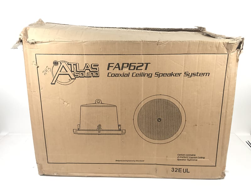 (New) Atlas Sound FAP62T Ceiling Speakers Pair  			
