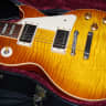 2008 Gibson Les Paul 58 Flame Gloss Reissue Iced Tea Finish 8lbs 15oz Original Case Certificate Tags