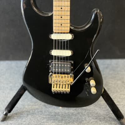 Lasido ? Parts Super Strat Guitar 1980's Made in Canada Gotoh Floyd Black image 1