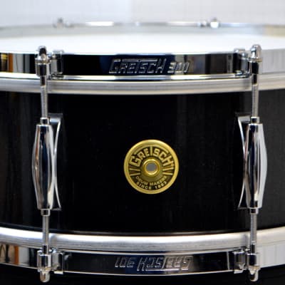 Gretsch 18/12/14/5x14" USA Custom Drum Set - 301 Hoops Black Metallic Gloss image 7
