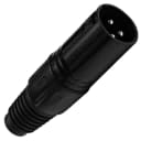 NEW XLR BLACK MALE Cable Connector for Microphone/Mic
