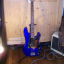 Squier P Bass Guitar, Metallic Blue