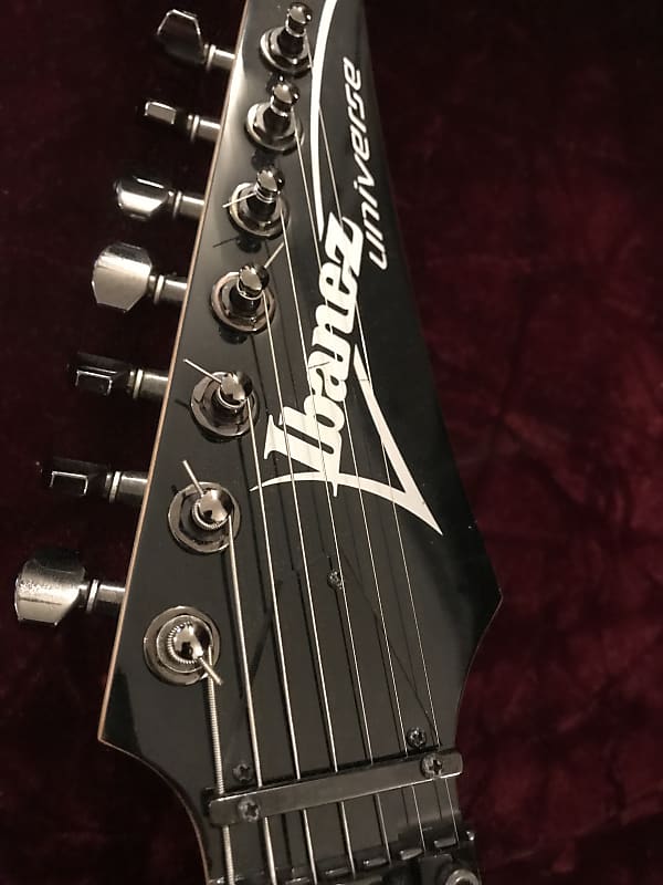 Ibanez Universe UV7SBK 1997 Black Silver Dot | Reverb