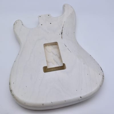 3lbs 12oz BloomDoom Nitro Lacquer Aged Relic White Blonde S-Style Vintage Custom Guitar Body image 10