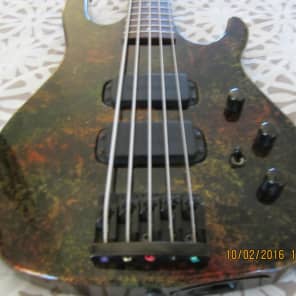Hamer Chaparral  5 String Bass USA  1992 Iridescent Reverse Headstock W/Original Case image 4