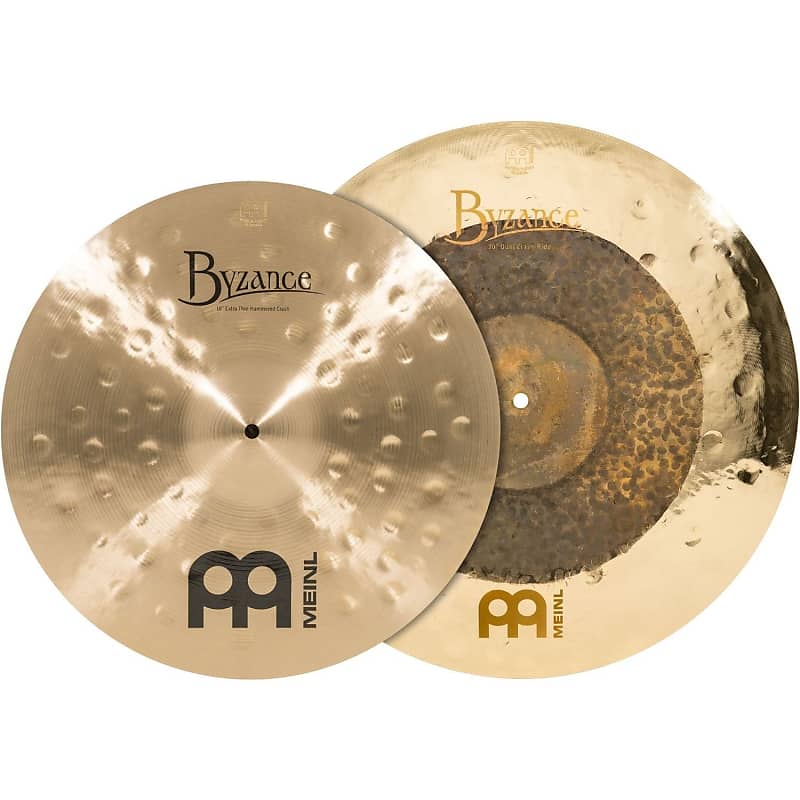 Meinl Byzance Mixed Crash Cymbal Pack Extra Thin Hammered 18" & Dual 20" image 1