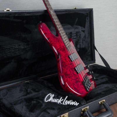Spector NS Dimension 4-String Multi-Scale Bass Guitar - Inferno Red Gloss - #21W220769 - Display Model, Mint image 4