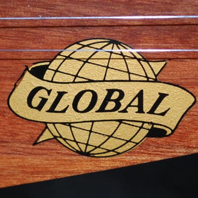 1975 Vintage RARE Global Dual Pickup Natural SG Style Guitar Pro Setup New Gigbag image 7