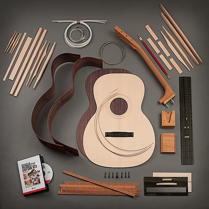 StewMac Triple-O Acoustic Guitar Kit, Indian Rosewood Back & Sides, Sitka Top, Bolt-on Neck image 1