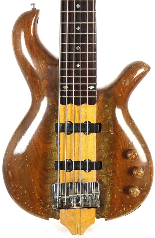 Vintage Abe Rivera Custom 6-String Electric Bass Guitar w/ Gig Bag image 1