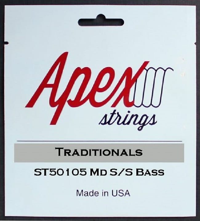 Apex 4 String Bass Set Traditionals-Stainless Steel Medium Gauge  50-70-85-105
